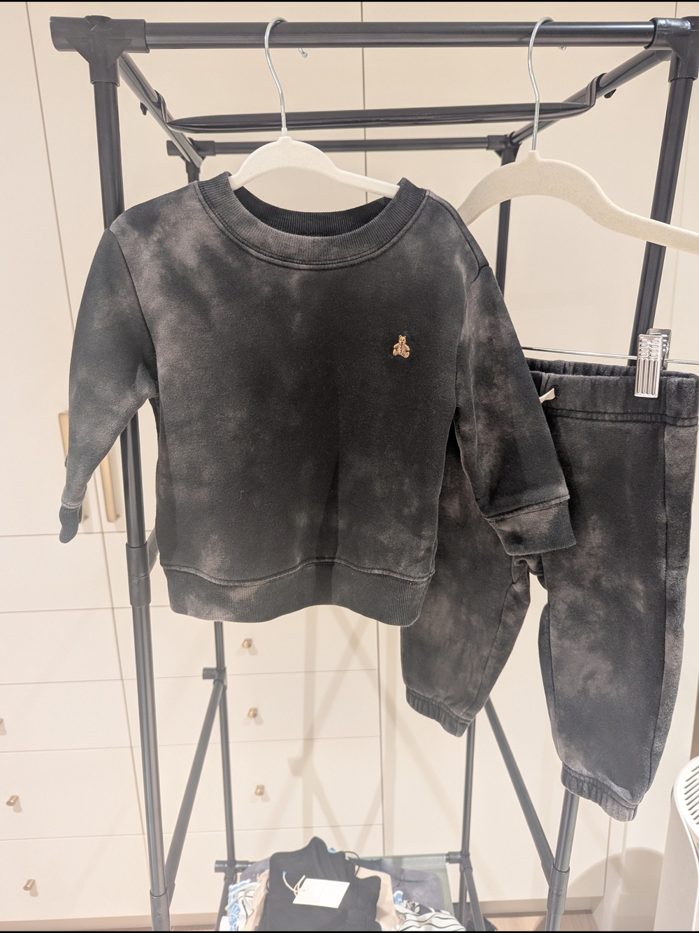 GAP Baby Dark Gray Tie-Dye Matching Set